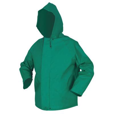 MCR Safety 388JH Dominator Hooded Rain Jackets, Nylon/PVC, Green, 16 in, Large, 388JHL