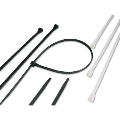 Gardner Bender Heavy-Duty Cable Ties, w/DbleLock, 120lb Tensile Strength, 8 in, UV Black,100/Bag, 46-408UVB