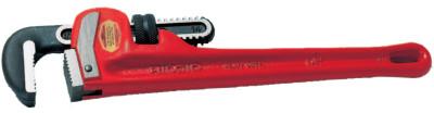 Ridge Tool Company Heavy-Duty Straight Pipe Wrench, Steel Jaw, 10 in, 31010