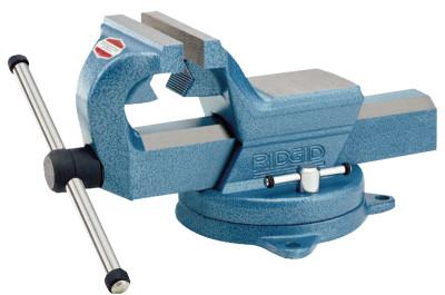 Ridge Tool Company Swivel Vise, 6 in Jaw, 4.75 in Throat, Swivel Base, 66997