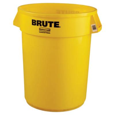 Newell Brands Brute Round Containers, 32 gal, Plastic, Yellow, FG263200YEL