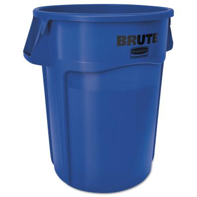 Newell Brands Brute Round Containers, 32 gal, Plastic, Blue, FG263200BLUE