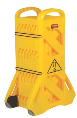 Newell Brands Mobile Barriers, 40 in x 13 ft, Plastic, Yellow, FG9S1100YEL
