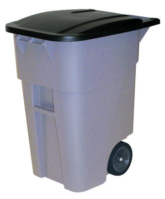 Newell Brands Brute Roll Out Containers, 65 gal, Gray, FG9W2100GRAY