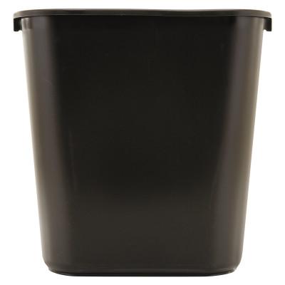 Newell Brands Deskside Plastic Wastebasket, Rectangular, 7 gal, Black, FG295600BLA