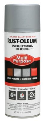 Rust-Oleum® Industrial Industrial Choice 1600 System Enamel Aerosols, 12 oz, Dull Aluminum, High-Gloss, 1614830