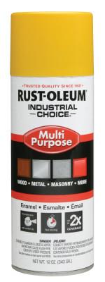 Rust-Oleum® Industrial Industrial Choice 1600 System Enamel Aerosol, 12 oz, OSHA Safety Yellow, Hi-Gloss, 1644830