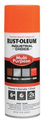 Rust-Oleum® Industrial Industrial Choice 1600 System Enamel Aerosols,12oz, Fluorescent Orange, Hi-Gloss, 1654830