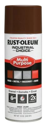 Rust-Oleum® Industrial Industrial Choice 1600 System Enamel Aerosols, 12 oz, Leather Brown, High-Gloss, 1674830