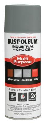 Rust-Oleum® Industrial Industrial Choice 1600 System Enamel Aerosols, 12 oz, Smoke Gray, High-Gloss, 1688830