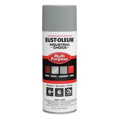 Rust-Oleum® Industrial Industrial Choice 1600 System Enamel Aerosols, 12oz, ANSI 61 Lt Gray, High-Gloss, 214645