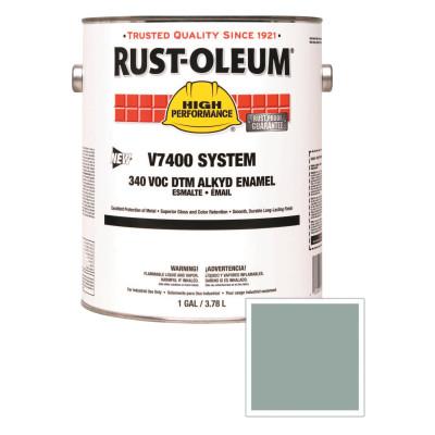 Rust-Oleum® Industrial High Performance V7400 System DTM Alkyd Enamel, 1 Gal, Silver Gray, High-Gloss, 245484