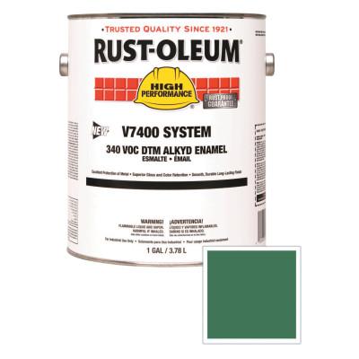 Rust-Oleum® Industrial High Performance V7400 System DTM Alkyd Enamel, 1 Gal, Vista Green, High-Gloss, 245487