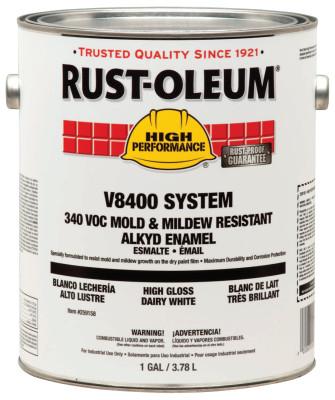 Rust-Oleum® Industrial High Performance V8400 System Food and Beverage Alkyd Enamels, White, Hi-Gloss, 259158