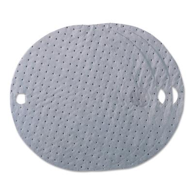 Brady® ALLWIK Drum Top Covers, Absorbs 9 gal/bale, 22 in Diameter, Gray, DTA25