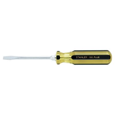 Stanley® Products 100 Plus Round Blade Standard Tip Screwdrivers, 1/4 in, 8 1/4 in Overall L, 66-164-A