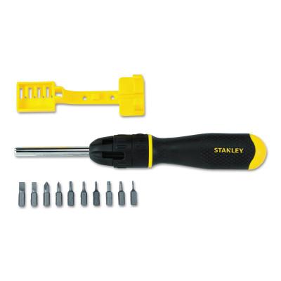 Stanley® Products Multi-Bit Ratcheting Screwdriver Sets, Torx; Phillips; Pozidriv; Square, 68-010