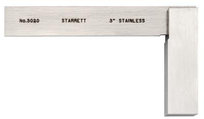 L.S. Starrett 3020 Series Toolmakers' Squares, 1 31/32 in x 3 in, Stainless Steel, 12225