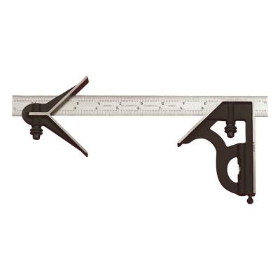 L.S. Starrett 11HC Series Combination Squares, 12", 1/64 in @ 1 in, 16ths; Quick Read 64ths, 50056