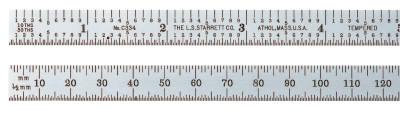 L.S. Starrett Steel Rules, 150 mm, No. 30, Steel, 51329