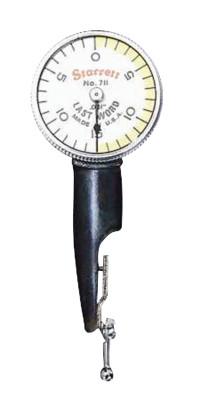 L.S. Starrett 711 Series Last Word® Dial Test Indicators, 0-15-0 Dial,  0.0005 in Grad., 52957