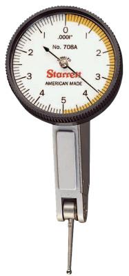 L.S. Starrett 709 Series Dial Test Indicators, 0-15-0 Dial, 0.03 in Range, 64214