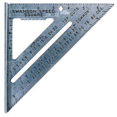 Swanson Tools Speed® Square, 7 in L, Heavy-Gauge Billet Aluminum Alloy, S0101