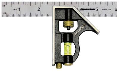 Swanson Tools Combination Squares, 6 in, Die Cast Zinc, TC130