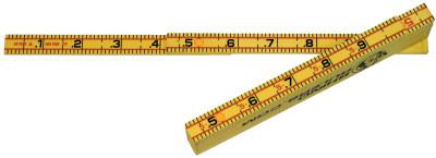 U.S. Tape Rhino Folding Rulers, 6 ft, Fiberglass, Engineer's in 10ths, 55125