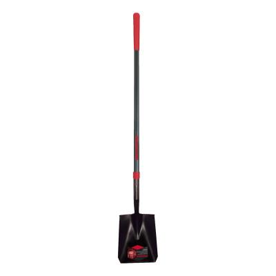 The AMES Companies, Inc. Square Point Transfer Shovel, 12 in L x 9.5 in W blade, 48 in Fiberglass Straight; Cushion Grip Handle, 44000