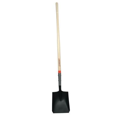 The AMES Companies, Inc. Square Point Transfer Shovel, 12 in L x 9.5 in W Blade, #2, 48 in L North American Hardwood Straight Handle, 44101