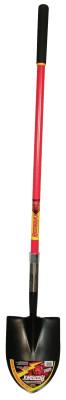 The AMES Companies, Inc. Round Point Shovels, 11.5 X 9 Blade, 48in Fiberglass Straight Handle, 45013