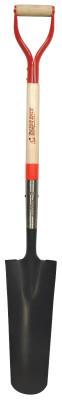 The AMES Companies, Inc. Drain & Post Spade, 16 inL x 7.75 in W Blade, Fiberglass D-Handle, 3531900