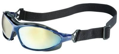 Honeywell Seismic Sealed Eyewear, Reflect-50 Lens, UvextraAF, Metallic Blue Frame, S0624X