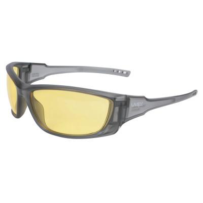 Honeywell A1500 Series Safety Eyewear, Amber Lens, Hard Coat, Gray Frame, S2162