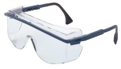 Honeywell Astrospec OTG 3001 Eyewear, Clear Lens, Polycarbonate, Ultra-dura, Blue Frame, S2510