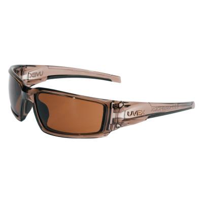 Honeywell Hypershock™ Safety Eyewear, Gold Mirror Lens, Hard Coat, Smoke Brown Frame, S2964