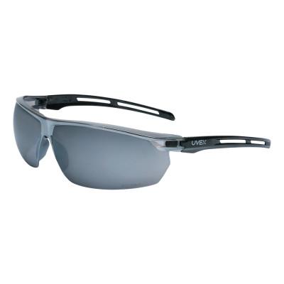 Honeywell Tirade Sealed Eyewear, Silver Mirror Lens, UvextraAF, Black/Gray Frame, TPR, S4043