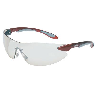 Honeywell Ignite Eyewear, SCT-Reflect 50 Lens, Hard Coat, Metallic Red/Silver Frame, S4412