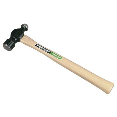 Vaughan® Commercial Ball Pein Hammer, Hickory Handle, 15-3/4 in, Forged Steel 32 oz Head, TC432