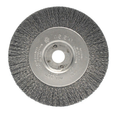 Weiler® Narrow Face Crimped Wire Wheel, 4 in D x 1/2 W, .0118 Stainless Steel, 6,000 rpm, 00184