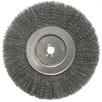 Weiler® Narrow Face Crimped Wire Wheel, 10 in D, .006 Steel Wire, 01228
