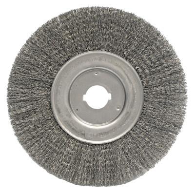 Weiler® Narrow Face Crimped Wire Wheel, 10 in D, .014 Steel Wire, 01259