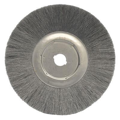 Weiler® Narrow Face Crimped Wire Wheel, 12 in D, .0104 Steel, 1 1/4 in Arbor, 01309