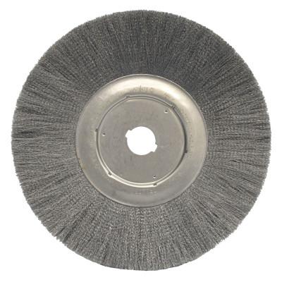 Weiler® Narrow Face Crimped Wire Wheel, 15 in D, .014 Steel Wire, 01349