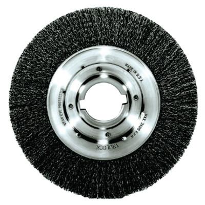 Weiler® Medium Crimped Wire Wheel, 10 in D x 1-1/8 in W, .014 in Steel Wire, 3,600 RPM, 06160
