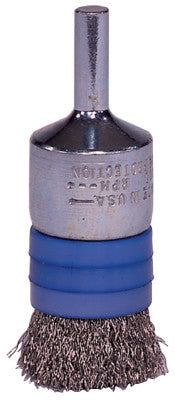 Weiler® Banded Crimped Wire End Brush, Steel, 3/4 in x 0.008 in, 20,000 rpm, 11102