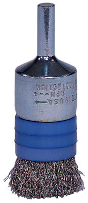 Weiler® Banded Crimped Wire End Brushes, Stainless Steel, 20,000 rpm, 3/4" x 0.006", 11112