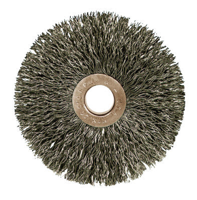Weiler® Copper Center™ Small Wire Wheel, 1 1/4 in D x 1/4 W, .006 Steel Wire, 20,000 rpm, 15111