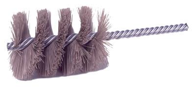 Weiler® Nylox® Tube Brush, 1/2 in Dia., Double Spiral, .022 in Crimped Nylon Fill, 2 in Brush L, 21130